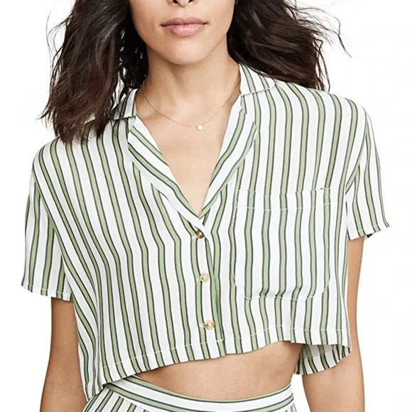 FAITHFULL THE BRAND NWT Uma Cropped Top Shirt S - Picture 5 of 9